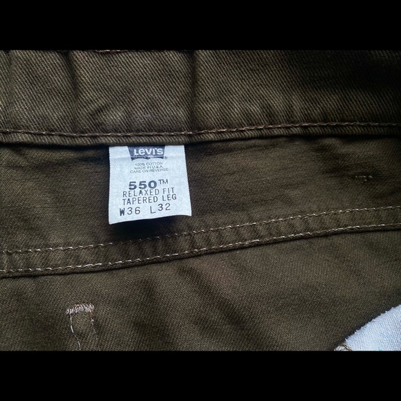 Orange Tag 550 Vintage Levi’s Jeans Army Green